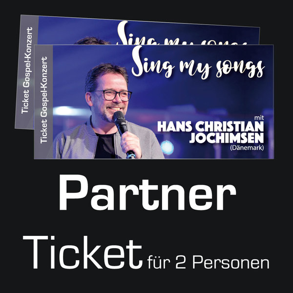 Partner-Ticket - Sing my Songs mit Hans Christian Jochimsen
